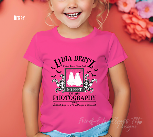 Lydia Deetz Photography Kids Shirt, Beetlejuice 1988 Inspired Kids Shirt, Halloween Ghost Kids Shirt, Strange & Unusual Kids Shirt