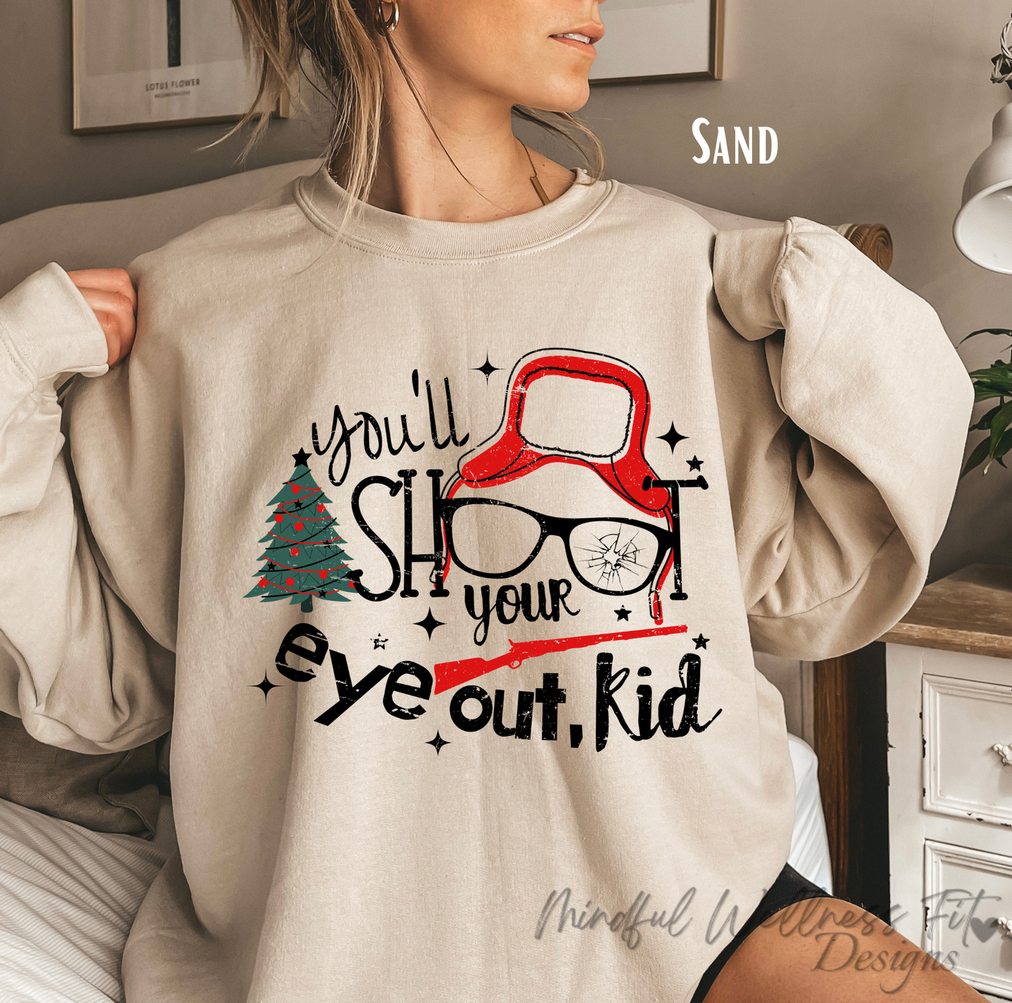 A Christmas Story Retro Sweatshirt, You'll Shoot Your Eye Out Kid Crewneck, Funny Holiday Sweater, Christmas Movie Crewneck, Christmas Gift