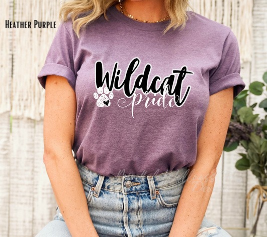 Wildcat Pride Tee, School Spirit Shirt, Lets Go Cats Tee,  Wildcats Sports Fan Shirt