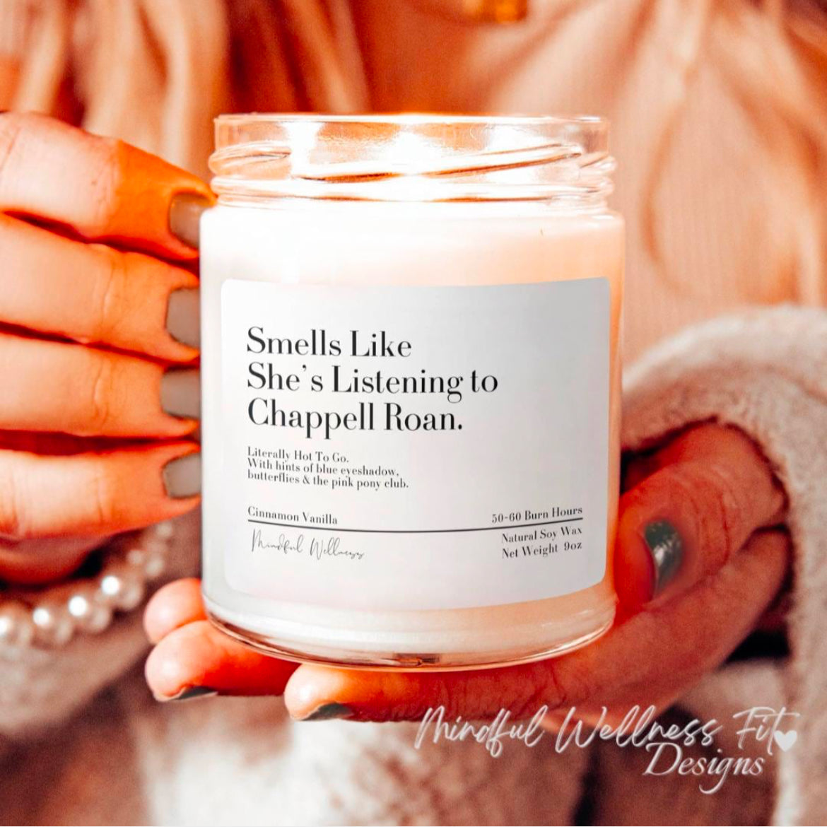 Smells Like She's Listening To Chappell Roan Soy Candle, 9oz Scented Midwest Princess Candle, Music Lover Candle, Aesthetic Chappell Candle