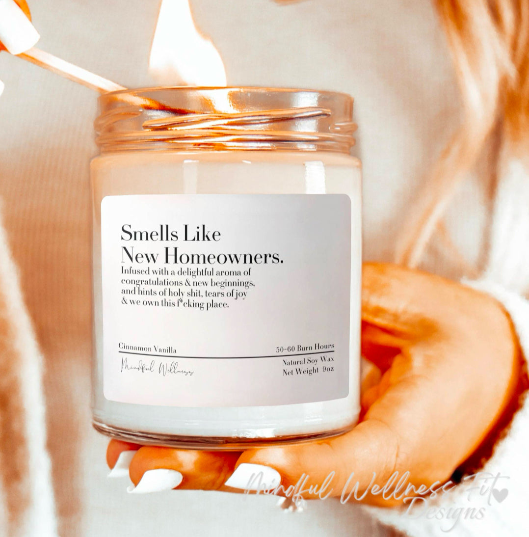 Smells Like New Homeowners Scented Soy Candle, Friendship Candle, Best Friend Candle Gift, Home Ownership Candle, Housewarming Gift