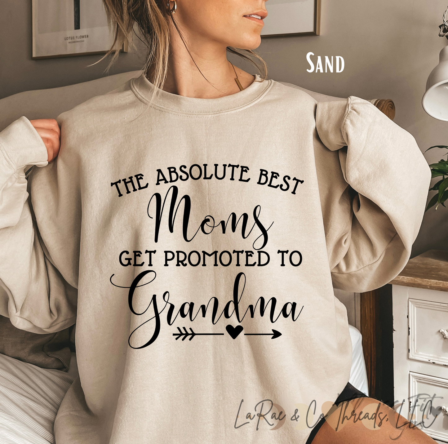 The Best Moms Get Promoted To Grandma Crewneck, Gift for Grandma, Nana Sweatshirt, Cute Grandma Shirt, Mother's Day Gift, Grandma Life Shirt