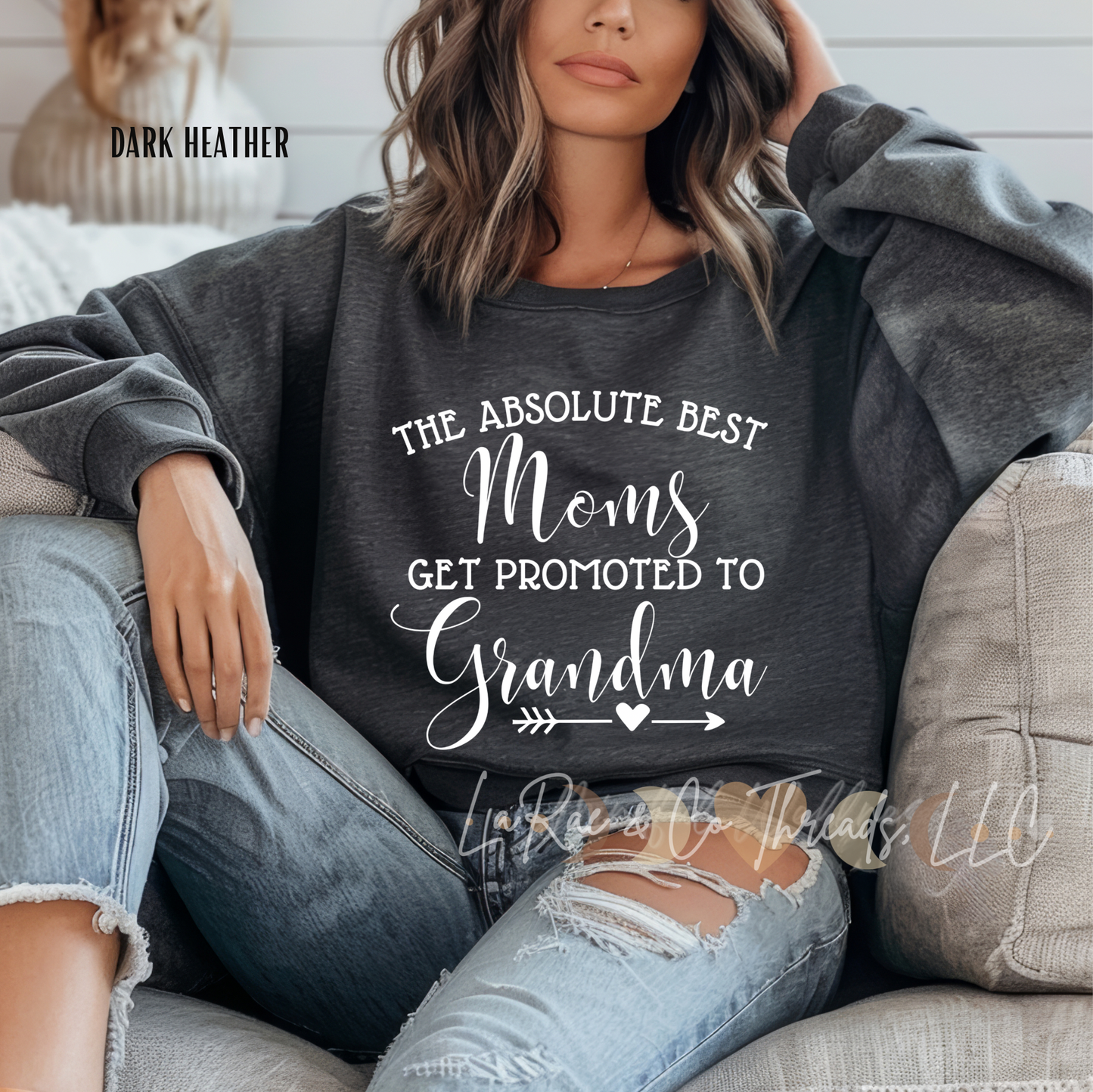 The Best Moms Get Promoted To Grandma Crewneck, Gift for Grandma, Nana Sweatshirt, Cute Grandma Shirt, Mother's Day Gift, Grandma Life Shirt