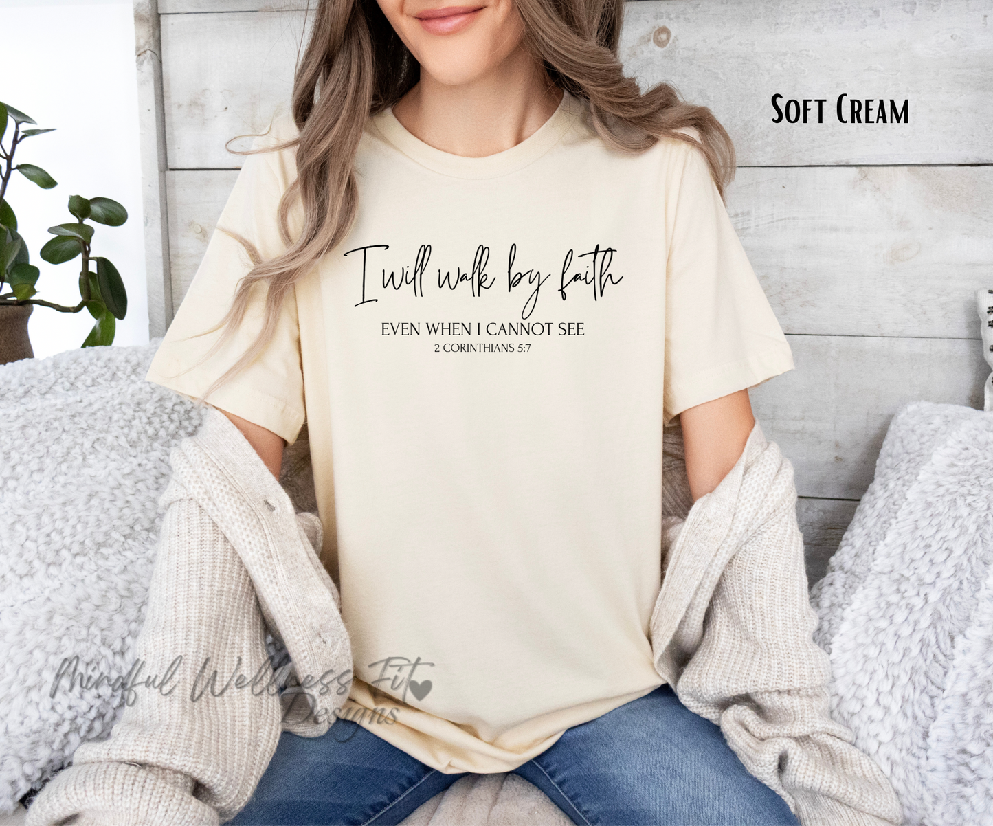 I Will Walk By Faith Shirt, Christian Shirt, Even When I Cannot See Shirt, Scripture Shirt, Easter Gift, Religious Tee, Bible Verse Shirt