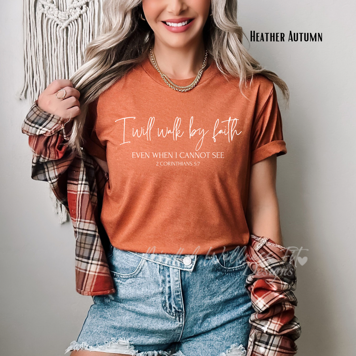 I Will Walk By Faith Shirt, Christian Shirt, Even When I Cannot See Shirt, Scripture Shirt, Easter Gift, Religious Tee, Bible Verse Shirt