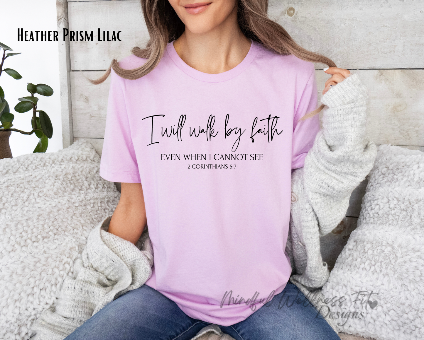 I Will Walk By Faith Shirt, Christian Shirt, Even When I Cannot See Shirt, Scripture Shirt, Easter Gift, Religious Tee, Bible Verse Shirt