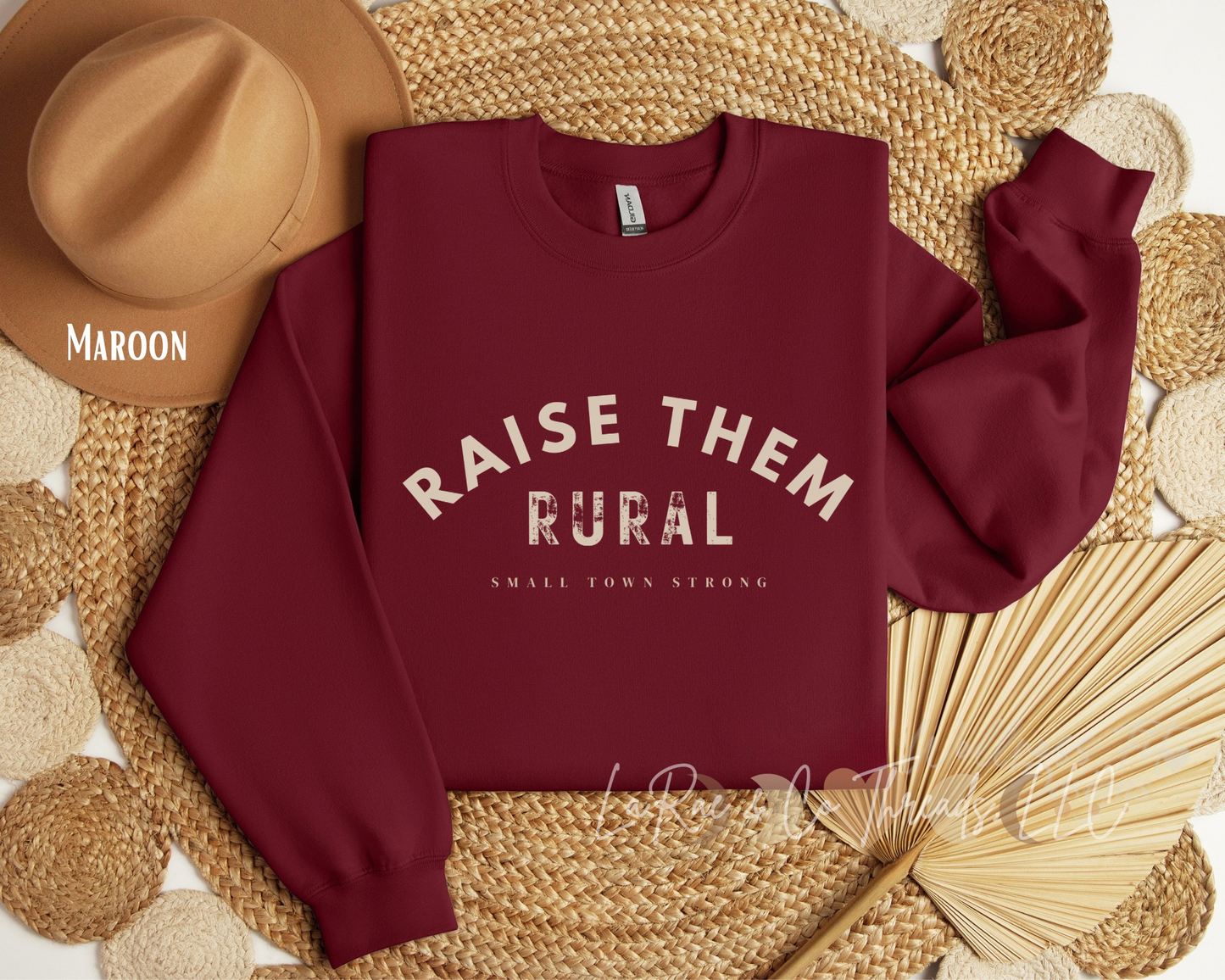 Raise Them Rural Sweatshirt, Small Town Strong Crewneck, Shirt for Moms, Raising Rural Sweatshirt