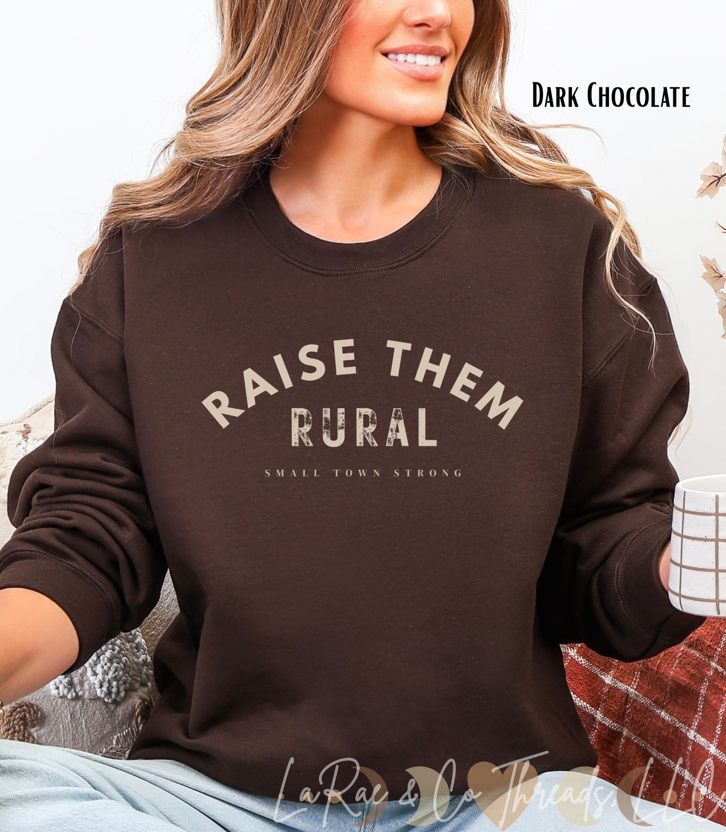 Raise Them Rural Sweatshirt, Small Town Strong Crewneck, Shirt for Moms, Raising Rural Sweatshirt