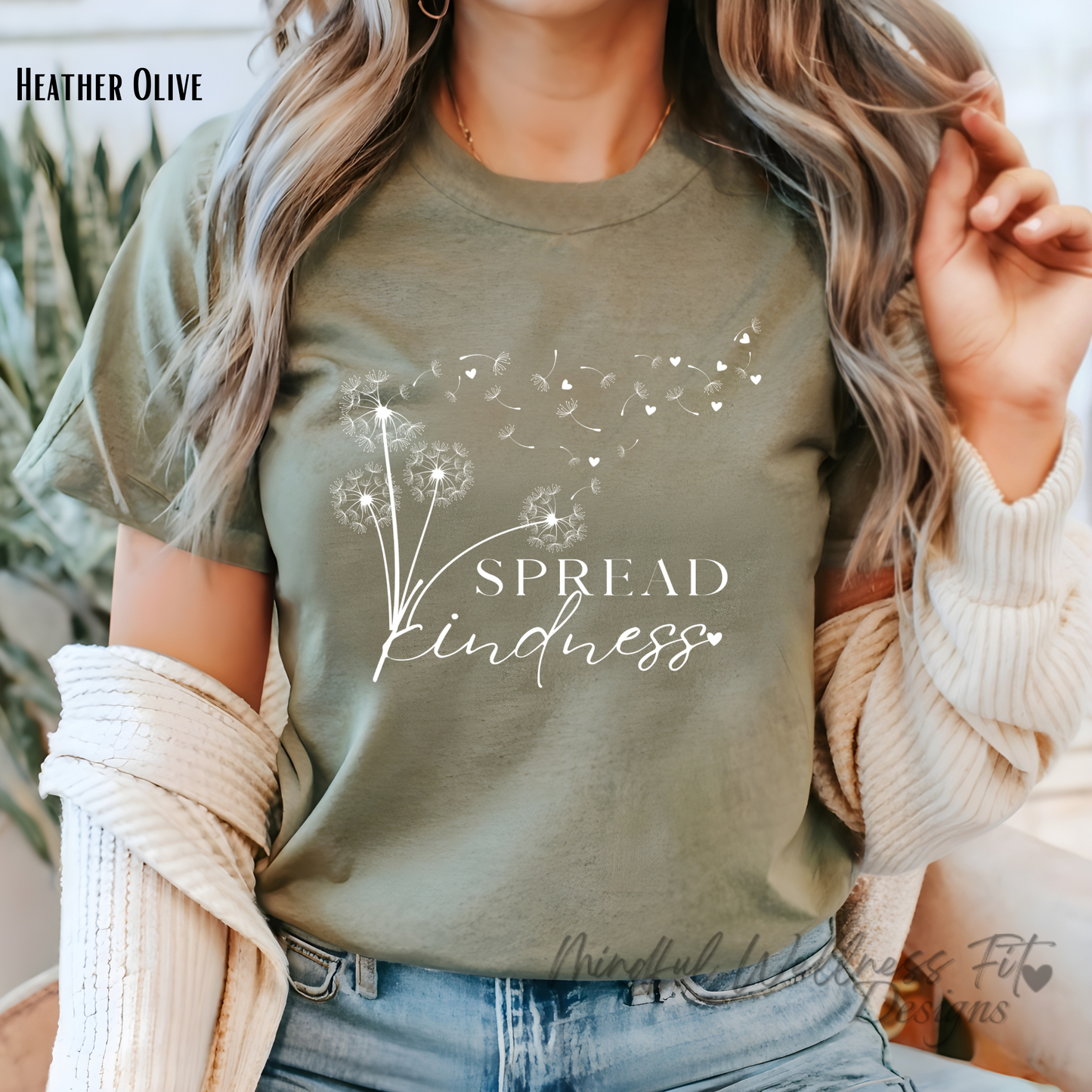 Spread Kindness Dandelion T‑Shirt — Inspirational Kindness Tee, Positive Message Shirt for Women