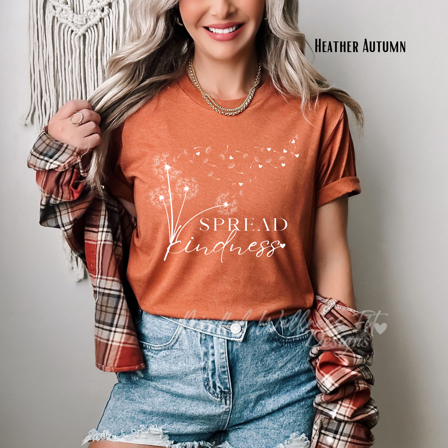 Spread Kindness Dandelion T‑Shirt — Inspirational Kindness Tee, Positive Message Shirt for Women