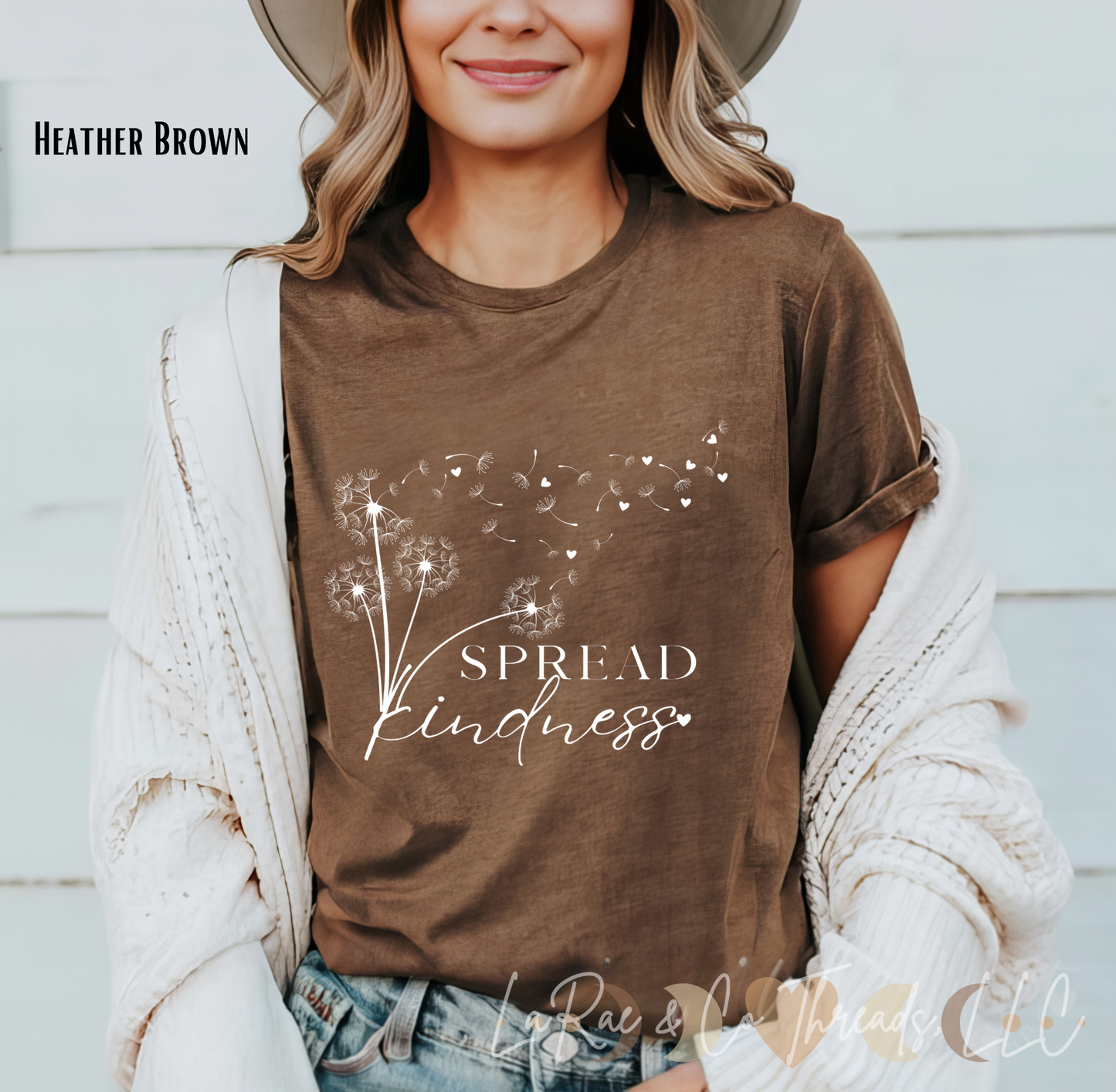 Spread Kindness Dandelion T‑Shirt — Inspirational Kindness Tee, Positive Message Shirt for Women