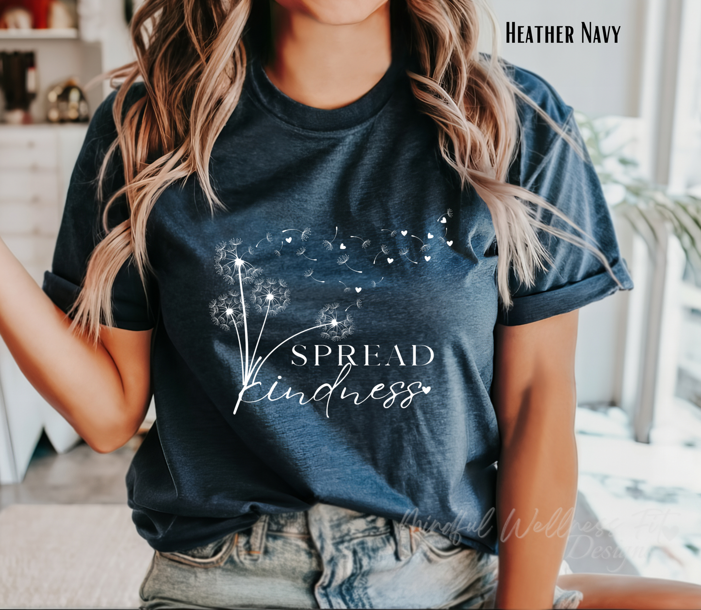 Spread Kindness Dandelion T‑Shirt — Inspirational Kindness Tee, Positive Message Shirt for Women