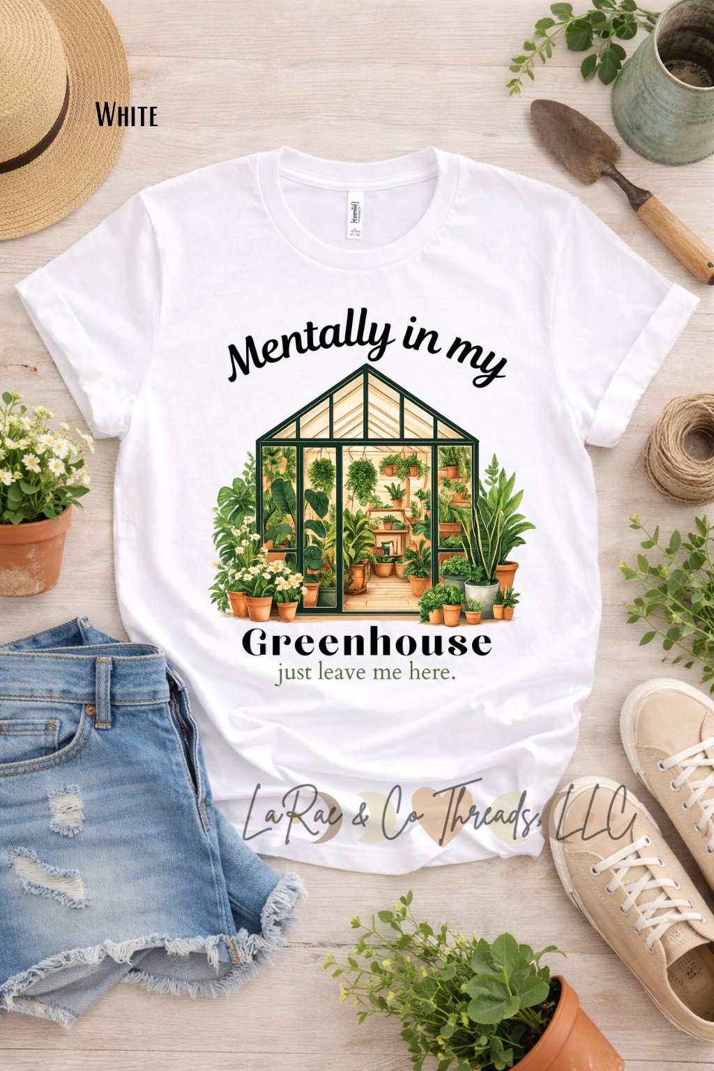 Mentally In My Greenhouse T-Shirt — Plant Lover Tee, Gardening Shirt, Houseplant lover Tee,