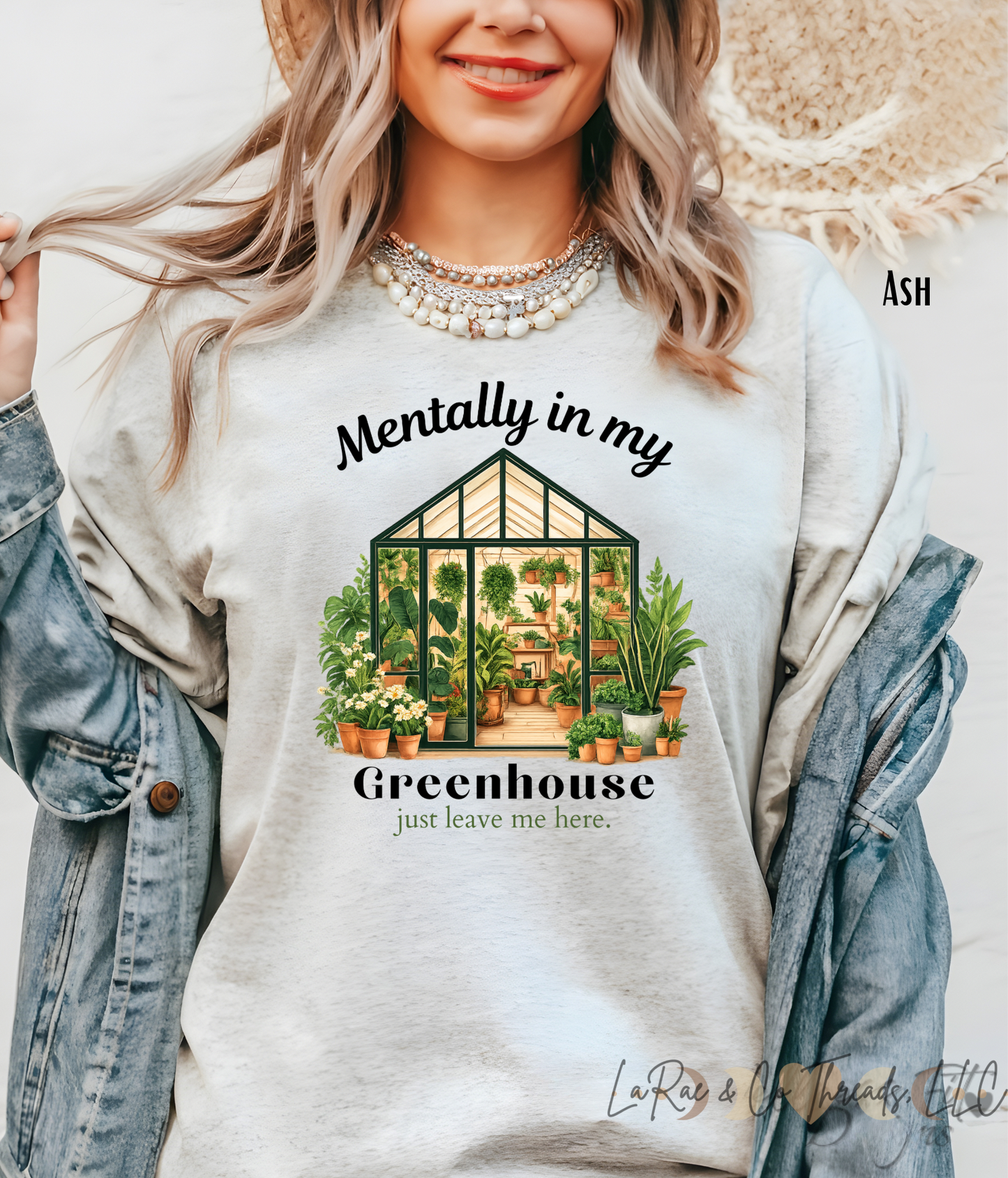Mentally In My Greenhouse T-Shirt — Plant Lover Tee, Gardening Shirt, Houseplant lover Tee,