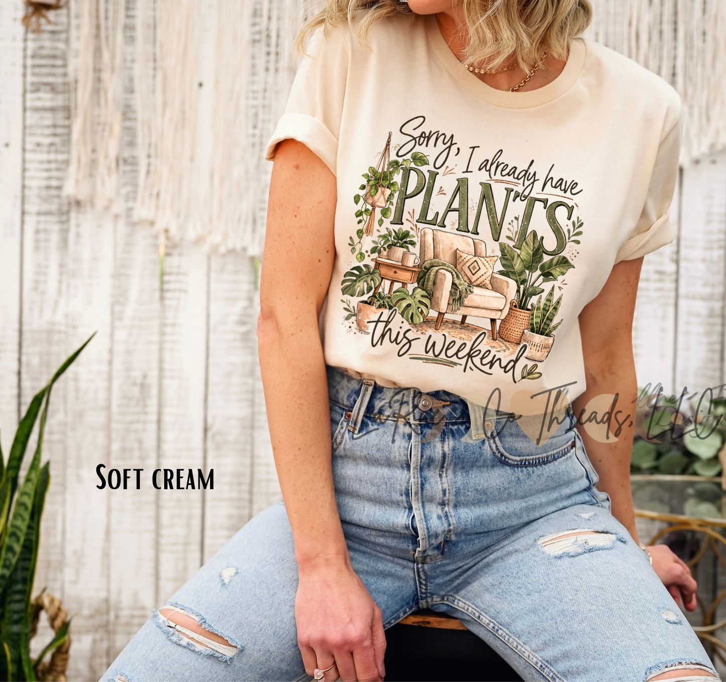 Sorry I Already Have Plants This Weekend Shirt – Funny Plant Lover T-Shirt, Plant Lady Tee, Cozy Houseplant Shirt