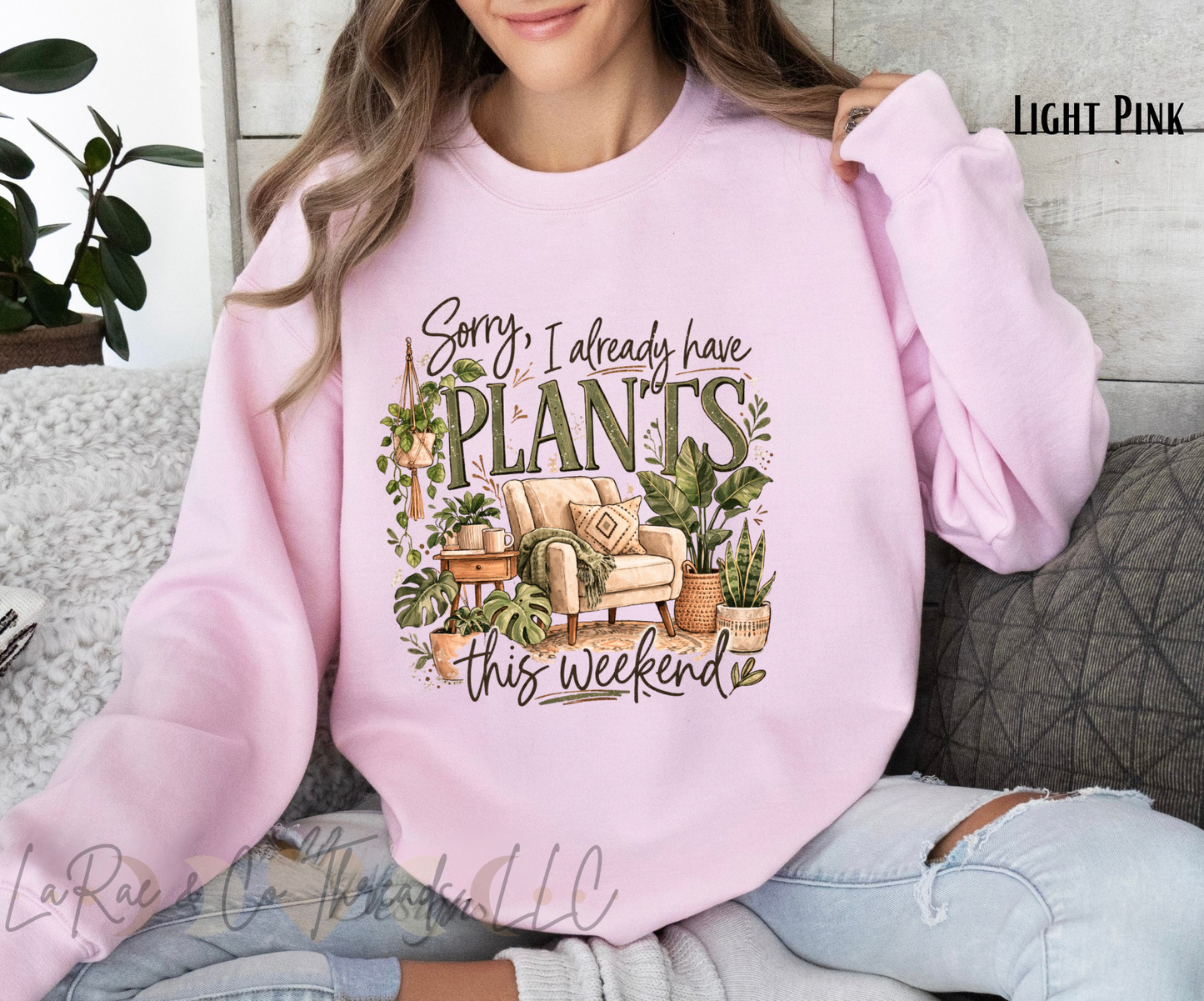 Sorry I Already Have Plants This Weekend Sweatshirt – Funny Plant Lover Crewneck, Plant Lady Sweater, Cozy Houseplant Crew