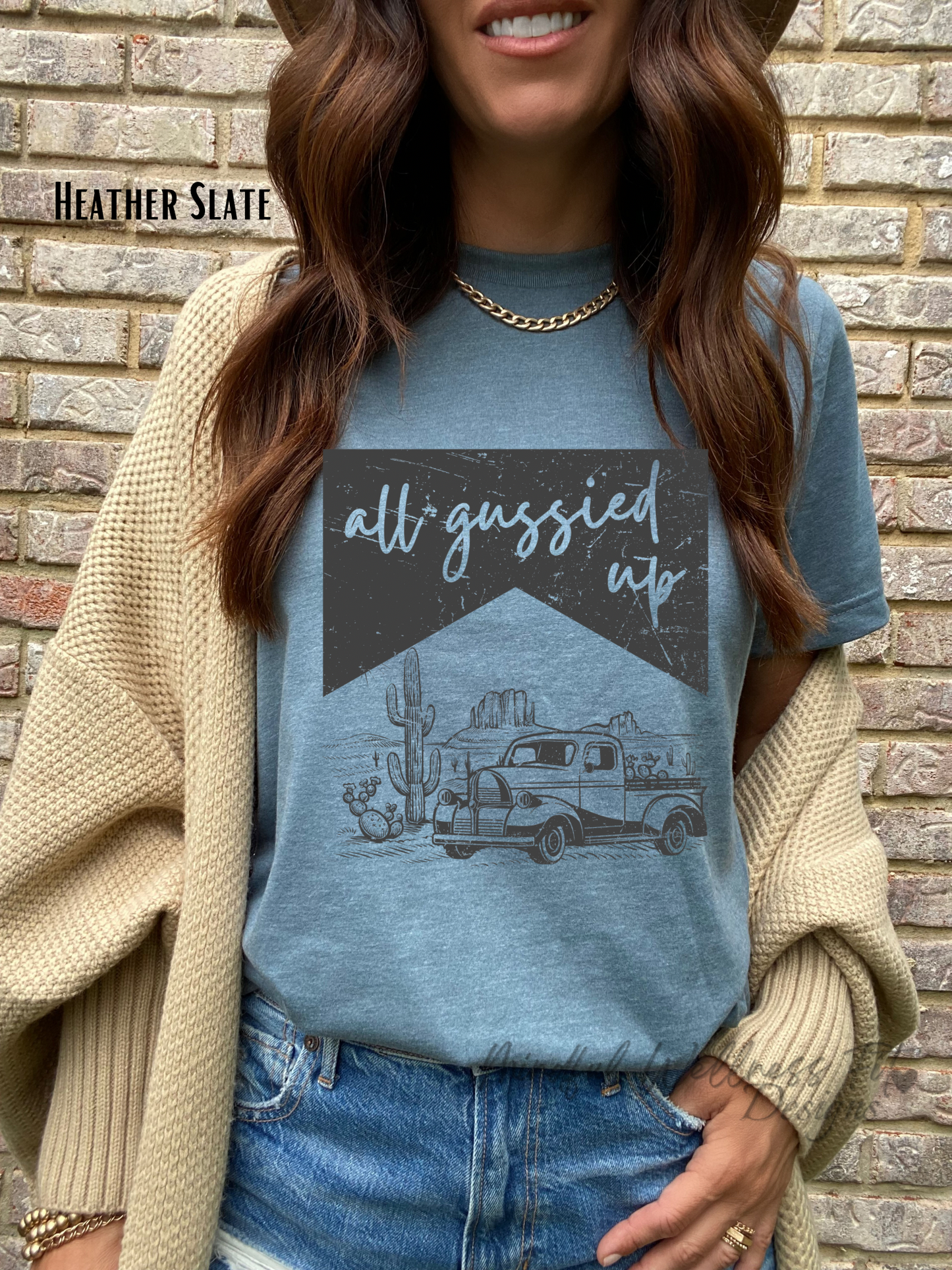 All Gussied Up Shirt, Song Lyric Tee, Western Country Shirt, Concert Music Festival Shirt, Country Music Tee, Small Town Oklahoma Tee