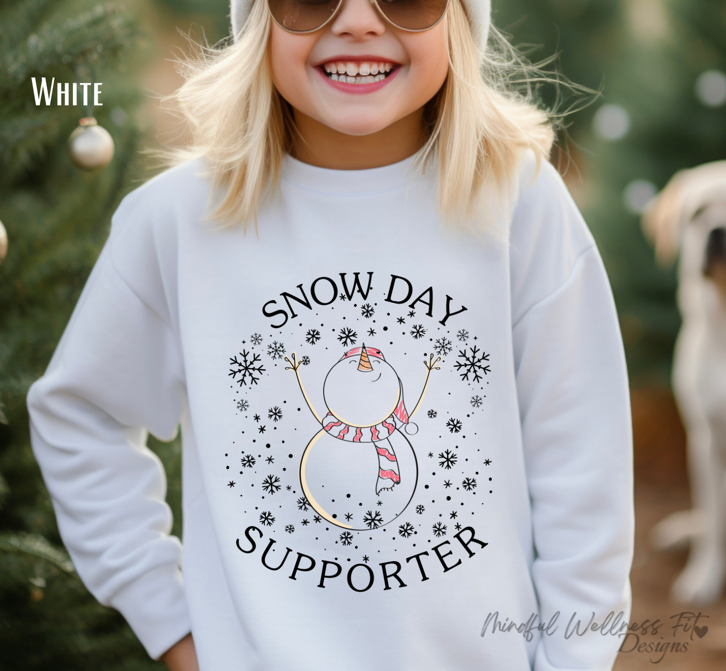 Snow Day Supporter Youth Sweatshirt, Winter Snow Days Kids Crewneck, Snowflakes Sweater, Snowman Kids Crew, No School Days Kids Sweatshirt