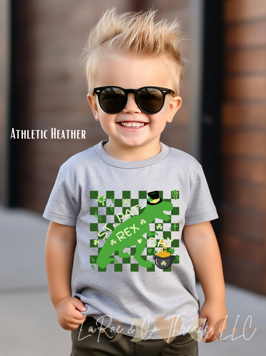 Kids St Pat-Rex Day Shirt, Happy St. Patricks Day Shirt, T-Rex St Patty Day Shirt, Dinosaur St Patricks Day Shirt, Dino Shamrock Pot of Gold