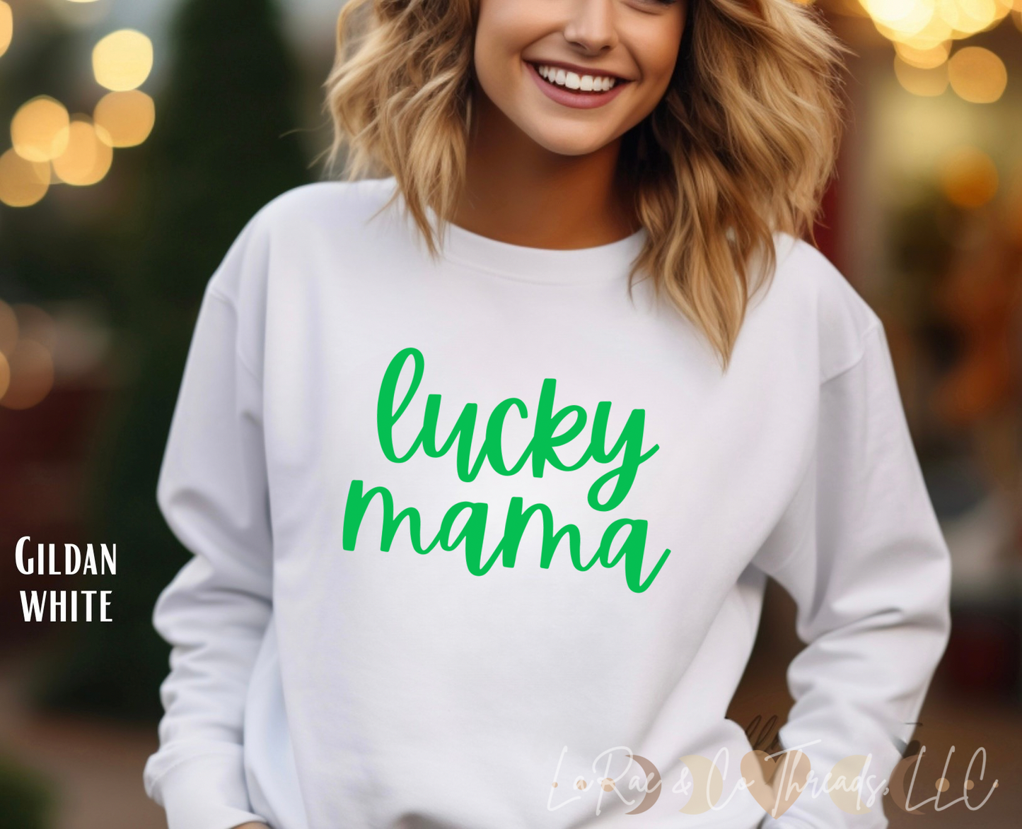 Lucky Mama Sweatshirt, Mom Life Sweatshirt, St. Patrick's Day Mama Sweater, Lucky Momma St. Patty's Day Sweatshirt, Gift for Her, Lucky Crewneck