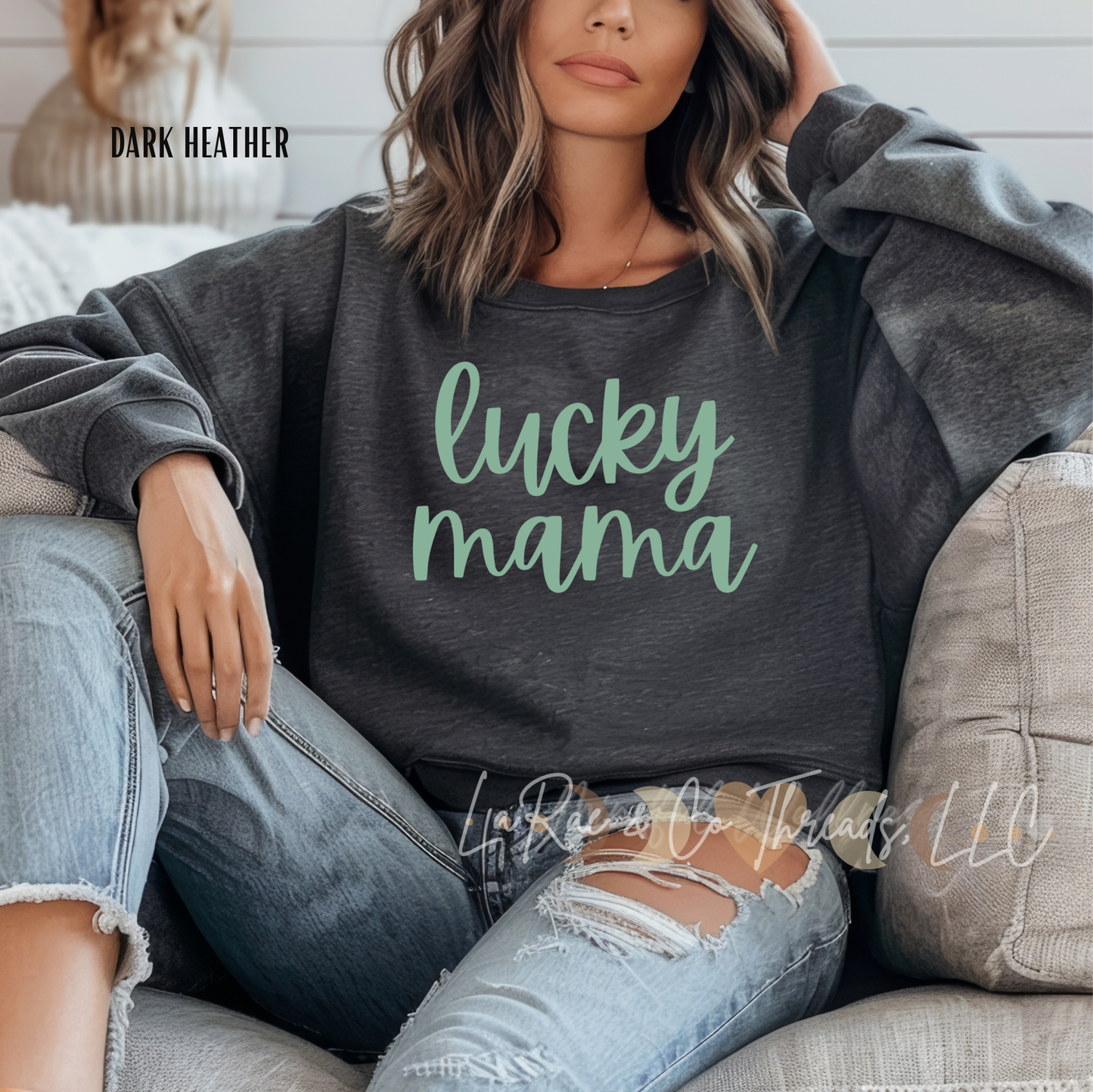 Lucky Mama Sweatshirt, Mom Life Sweatshirt, St. Patrick's Day Mama Sweater, Lucky Momma St. Patty's Day Sweatshirt, Gift for Her, Lucky Crewneck