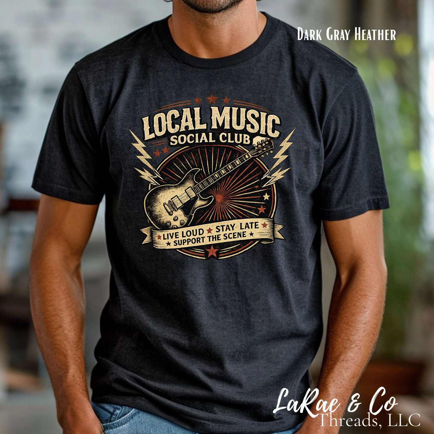 Local Music Social Club Shirt — Live Loud • Support the Scene Tee, Vintage Rock Concert Shirt, Live Music Lover Shirt,
